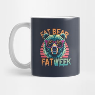 fat bear week retrowave Mug